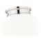 Z-Lite Gideon Flush Mount, 1-Light, 12.5 In.W x 15 In.H, Polished Nickel/Etched Opal 1945F12-PN - alternate 2